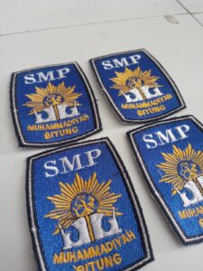 bordir logo sekolah SMP bitung
